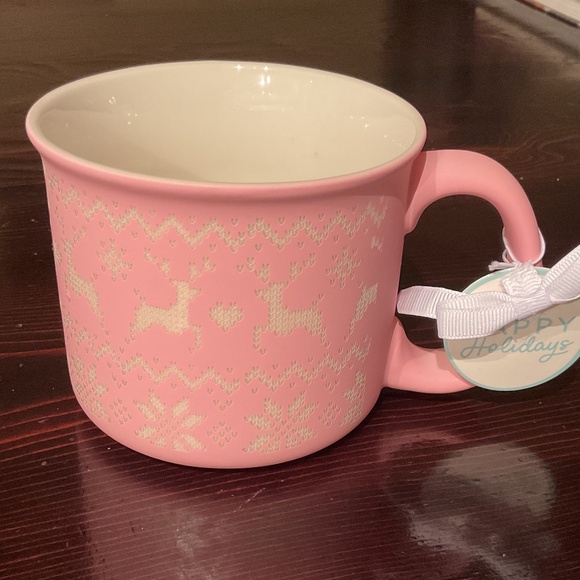 Soft touch mug, Sunday Morning, Christmas pink reindeer sweater - Picture 1 of 1